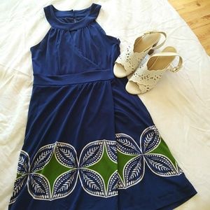 Blue halter dress